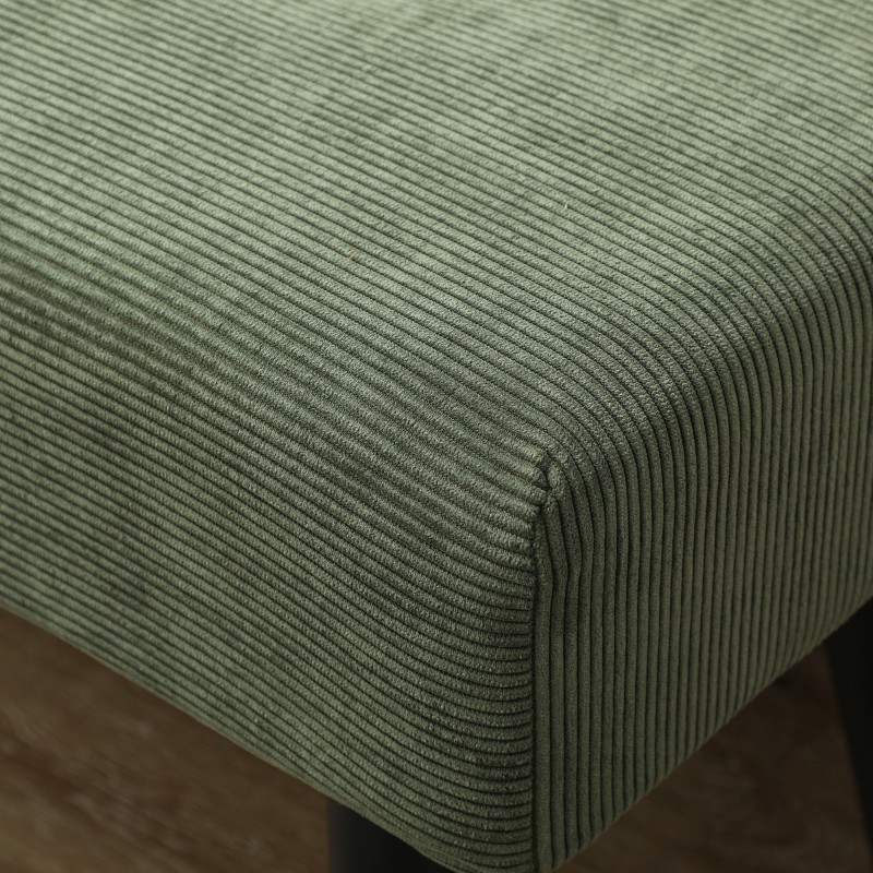 Penkkisohva cordukankaalla 100 x 36 x 45 cm, metallijalat, vihreä