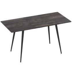 Jatkettava ruokapöytä 120 160x75x77 cm MDF ja teräs 6 8 hengelle harmaa