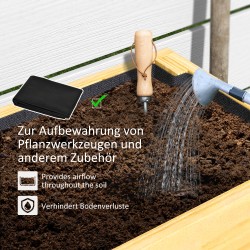 Viljelylaatikko hyllyllä ulkokäyttöön, havupuuta, 100 x 30 x 70,5 cm, luonnonpuu