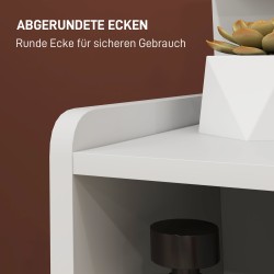 Yöpöytä 2 laatikkoa ja avohylly 40x30x60 cm lastulevy valkoinen