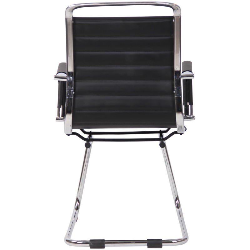 Modernit vierailutuolit, nahka ja kromi, 2 kpl setti