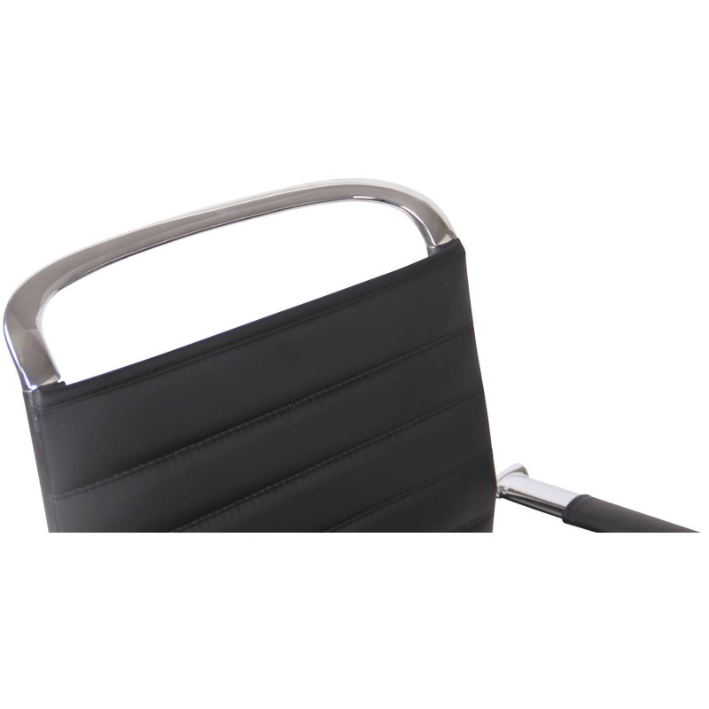 Modernit vierailutuolit, nahka ja kromi, 2 kpl setti