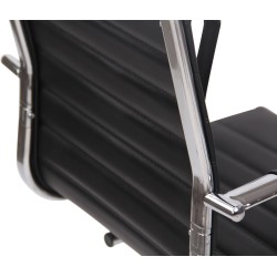 Modernit vierailutuolit, nahka ja kromi, 2 kpl setti