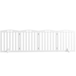 Vapaasti seisova koiraportti tukijaloilla MDF 207 5 x 30 x 61 cm valkoinen