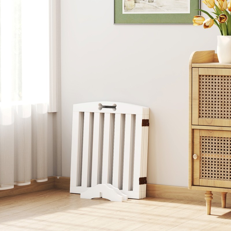 Koiraportti pienille ja keskikokoisille koirille, MDF, vapaasti seisova, 258 x 30 x 61 cm, valkoinen