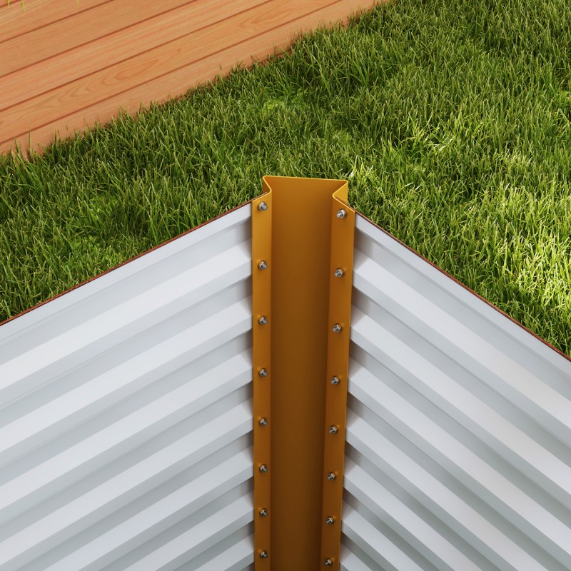 Viljelylaatikko 2 kpl, metallinen korkeaa mallia, 120 x 60 x 60 cm, ruskea