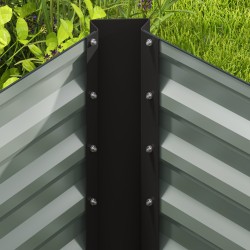 Viljelylaatikko syvä metallinen 120 x 60 x 60 cm 2 kpl tummanharmaa