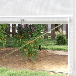 Tunnelikasvihuone PE-muovipeitteellä ja teräsrungolla 3 x 2 x 2 m, valkoinen