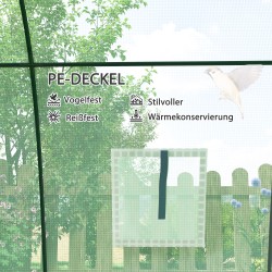 Kaarikasvihuone muovipeitteellä ja verkkoikkunoilla 180 x 180 x 200 cm vihreä