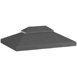 Paviljongin varaosakatos 3 x 4 m polyesteri UPF30 kaksitasoinen tummanharmaa