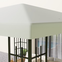 Paviljongin varakatto ulkokäyttöön 600D polyesteri 3 x 3 m vaaleanharmaa UPF30+