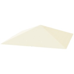Puutarhapaviljongin vaihtokatos Oxford 600D 3 x 3 m cremevalkoinen 8 vedenpoistoaukkoa
