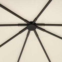 Puutarhapaviljongin vaihtokatos Oxford 600D 3 x 3 m cremevalkoinen, 8 vedenpoistoaukkoa