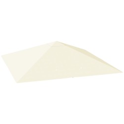 Puutarhapaviljongin vaihtokatos Oxford 600D 3 x 3 m cremevalkoinen, 8 vedenpoistoaukkoa