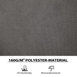 Paviljongin sivuverhot ulkokäyttöön, polyesteri, 3 x 4 m, 4 kpl, tummanharmaa