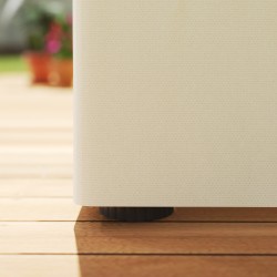 Puutarhateltan sivuseinät 3 x 3 m, 4 kpl, polyesteri, vetoketju, cremevalkoinen