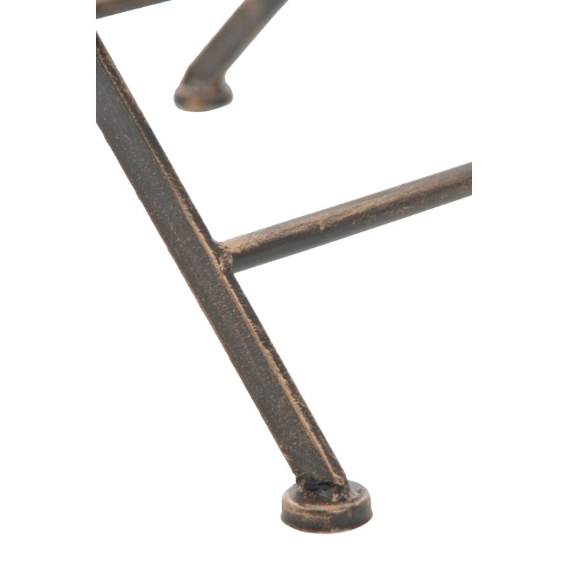 Nostalgiset taitettavat rautaiset puutarhatuolit antiikkipatinalla, 2 kpl