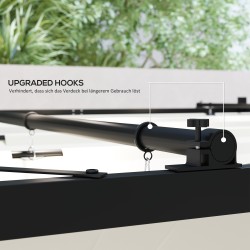 Pihapergola ulkokäyttöön, metallirunko, liukuva katos UPF30+, 3 x 3 m, kermanvalkoinen