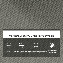 Ulkokäyttöön sopiva istuintyyny keinutuoliin ja riippukeinuun, polyesteri, 120 x 100 x 8 cm, harmaa