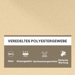 Ulkoistuinpehmuste riippukeinuun ja keinutuoliin 120 x 100 x 8 cm polyesteri beige