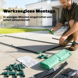 Kasvihuone tomaatille teräsrunko PE-kate 170 x 68 x 200 cm vihreä rullattava ovi ja verkkoikkunat