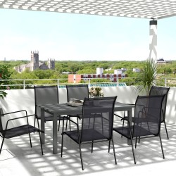 Jatkettava ulkopöytä alumiinia 160/220 x 90 cm harmaa