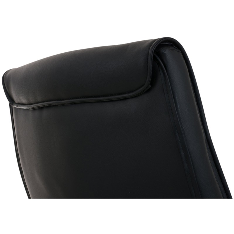 Moderni keinonahkainen keinutuolipari kromijalustalla - 2 kappaletta