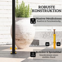 Grillikatos ulkokäyttöön metalli/polyesteri 242 x 232 x 248 cm beige, kaksikerroskatto