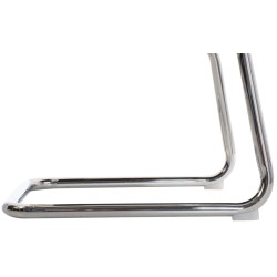 Moderni keinonahkainen keinutuolipari kromijalustalla - 2 kappaletta