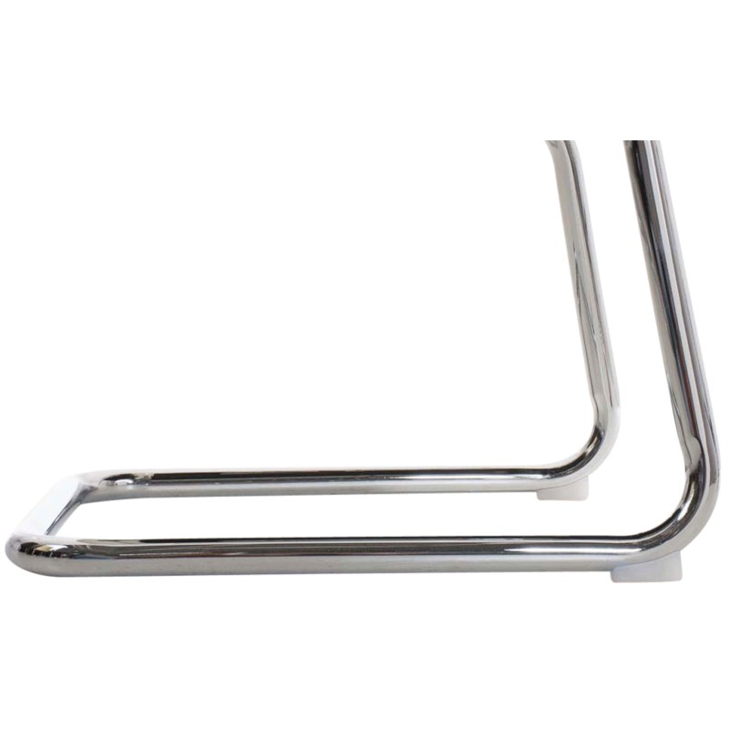 Moderni keinonahkainen keinutuolipari kromijalustalla - 2 kappaletta