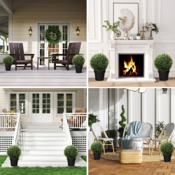 Tekokasvi sisä- ja ulkokäyttöön 45 cm, UV-suojattu muovi, 2 kpl, vihreä