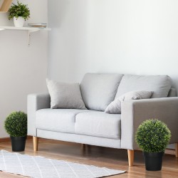 Tekokasvi sisä- ja ulkokäyttöön 45 cm, UV-suojattu muovi, 2 kpl, vihreä