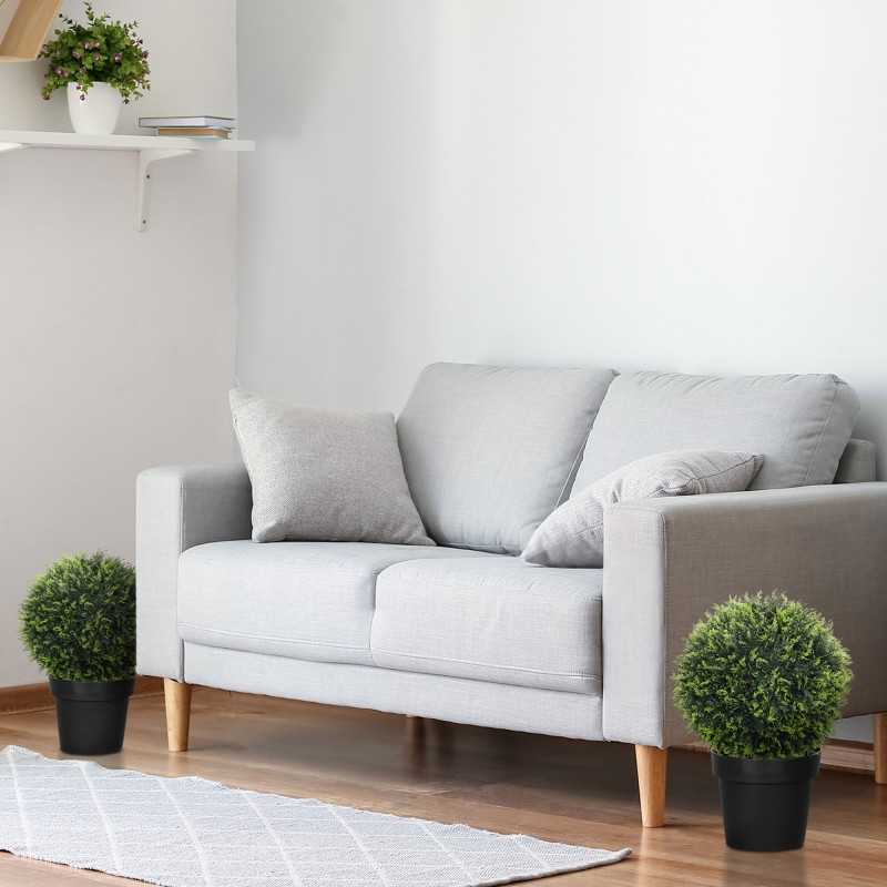 Tekokasvi sisä- ja ulkokäyttöön 45 cm, UV-suojattu muovi, 2 kpl, vihreä