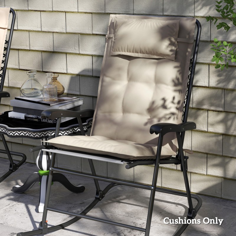 Lepotuolin pehmusteet ulkokäyttöön 50x116x5 cm 2 kpl, polyesteri, beige