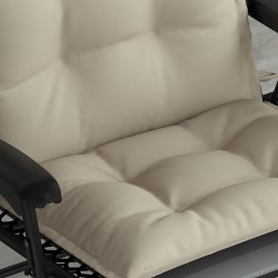 Lepotuolin pehmusteet ulkokäyttöön 50x116x5 cm 2 kpl, polyesteri, beige