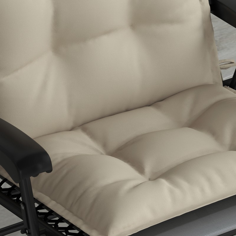 Lepotuolin pehmusteet ulkokäyttöön 50x116x5 cm 2 kpl, polyesteri, beige