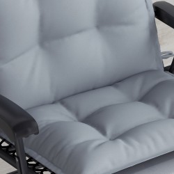 Lepotuolin pehmustesetti ulkokäyttöön polyesteri 50x116x5 cm 2 kpl vaaleanharmaa