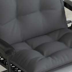 2 kpl aurinkotuolin pehmusteet ulkokäyttöön polyesteri 50 x 116 x 5 cm tummanharmaa