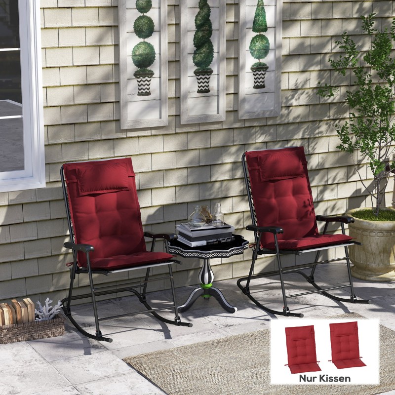 Aurinkovuoteen pehmusteet ulkokäyttöön 2 kpl polyesteri 50x116x5 cm viininpunainen