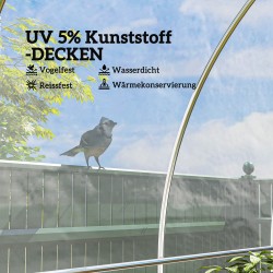 Kasvihuoneen suojapeite muovia 6 x 10 m läpinäkyvä UV-suojattu ja vedenpitävä