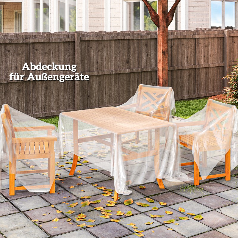 Kasvisuojapeite kasvihuoneeseen, muovi, UV-suojattu ja vedenpitävä, 8 x 10 m, läpinäkyvä