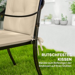 4 kpl tuolin istuin- ja selkäpehmusteet ulko- ja sisäkäyttöön 108 x 50 x 5 cm beige