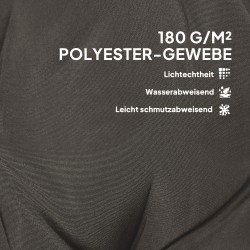 Tuolin pehmustesetti ulko- ja sisäkäyttöön polyesteri 108 x 50 x 5 cm 4 kpl tummanharmaa