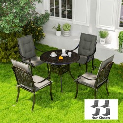 Tuolin istuinpehmuste ulko- ja sisäkäyttöön 108 x 50 x 5 cm, 4 kpl, vaaleanharmaa