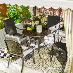 Tuolin istuinpehmuste ulko- ja sisäkäyttöön 108 x 50 x 5 cm, 4 kpl, vaaleanharmaa