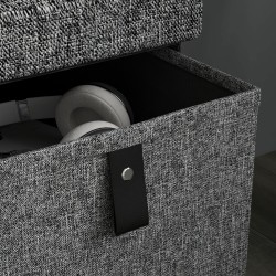 Pehmustettu kenkäpenkki eteiseen, 6 kenkälokeroa, MDF-runko, 76,5 x 38 x 38 cm, tummanharmaa