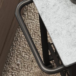 Keittiövaunu pyörillä, 4-tasoinen teräsrunkoinen tarjoiluvaunu 49,5 x 31 x 91 cm, vaaleanharmaa/musta