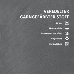 Ulkotuolin istuintyyny selkänojalla ja niskatuella 120 x 47 x 9,5 cm tummanharmaa, vettä hylkivä UPF50+