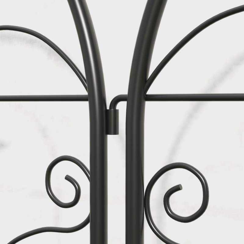 Köynnöstuki puutarhaan metalli 50x120 cm 2 kpl musta rustproof lintukuviointi