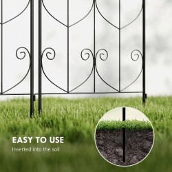 Köynnöstuki puutarhaan metalli 50 x 150 cm 2 kpl musta lintukoriste